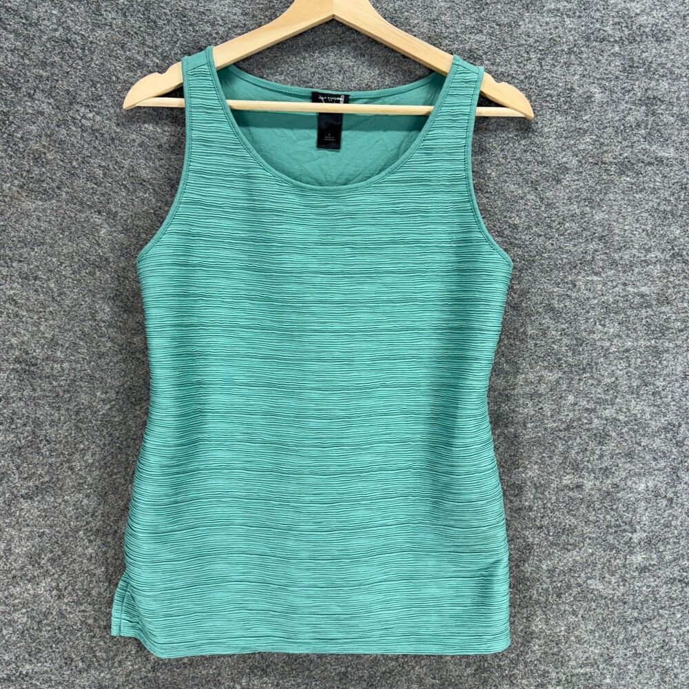 Ann Taylor Tank Women S Small Blue Sleeveless Wide Strap Round Neck Casual